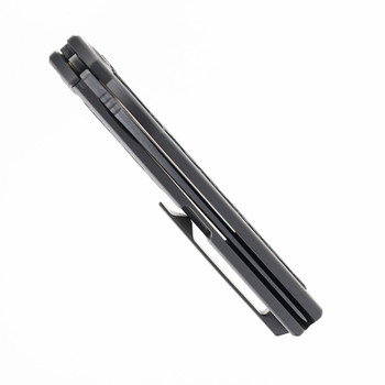 North Mountain Blades Folding Knife Ceramic Carbon Fiber Handle Tanto Plain Edge