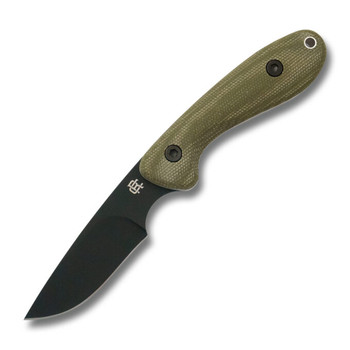 RoseCraft F1 Fixed Blade Knife Green Linen Micarta/White G10 Handle 1095 Drop Point Plain Black Blade RCF003 RoseCraft F1 Fixed Blade Knife Green Linen Micarta/White G10 Handle 1095 Drop Point Plain Black Blade RCF003