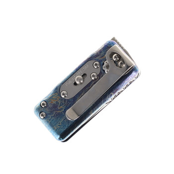 Midgards Bragi Mini Folding Knife Blue Titanium Handle 14C28N Plain Edge MM-BRGI-FLD