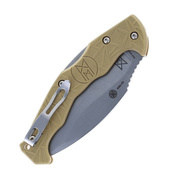 Midgards EDC Kukri Mini Odin's Toothpick Folding Knife Tan FRN Handle Steel Plain Edge