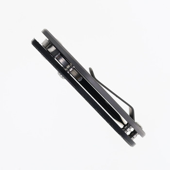 Sniper Bladeworks Folding Knife Black Micarta Handle S35VN Plain Edge Satin Finish APTANTOBLKSAT