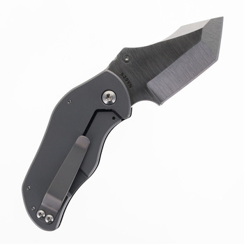 Sniper Bladeworks Folding Knife Black Micarta Handle S35VN Plain Edge Satin Finish APTANTOBLKSAT