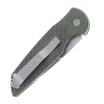 Protech Automatic Tactical Response TR-3-X1-SW-Green 154CM Stonewash Blade Green Aluminum Handle Protech Automatic Tactical Response TR-3-X1-SW-Green 154CM Stonewash Blade Green Aluminum Handle
