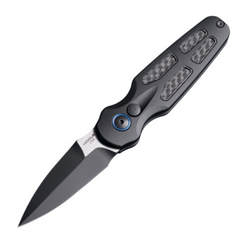 Hogue Balista II Limited Edition Auto Knife Black Aluminum/Carbon Fiber Handle Magnacut Plain Edge 64290-LIM Hogue Balista II Limited Edition Auto Knife Black Aluminum/Carbon Fiber Handle Magnacut Plain Edge 64290-LIM