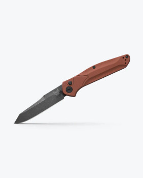 Benchmade Osborne Auto Knife Burnt Copper Aluminum Handle Reverse Tanto Plain Black Blade 9400BK-03 Benchmade Osborne Auto Knife Burnt Copper Aluminum Handle Reverse Tanto Plain Black Blade 9400BK-03