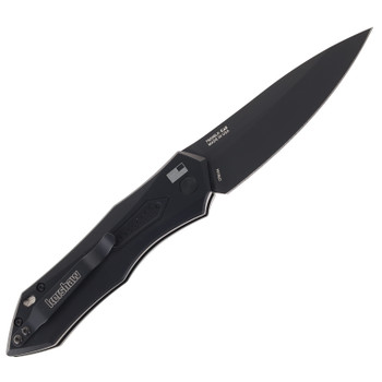 Kershaw Launch 6 Automatic Push Button Knife Black Aluminum Handle Plain Black CPM-154 Blade 7800BLK