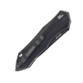 Kershaw Launch 6 Automatic Push Button Knife Black Aluminum Handle Plain Black CPM-154 Blade 7800BLK