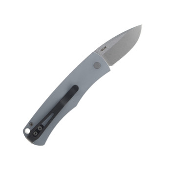 Protech Knives BR-1 CA.3 LTD-Grey Hiden Open Automatic Knife Grey Aluminum Handle 154CM Drop Point Plain Edge BR-1-CA.3-LTD-Grey