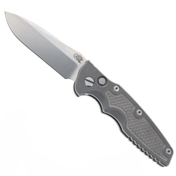 Hinderer Automatic Eklipse 3.5" Spear Point Stonewashed S45VN Pocket Knife Working Finish Titanium Handle EK-SP-WF-SW