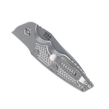 Hinderer Automatic Eklipse 3.5" Spear Point S45VN Pocket Knife Stonewashed Titanium Handle RH-EKLIPSE-SP-SW