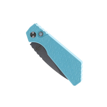 Protech Gridlock Auto Knife Tiffany Blue Aluminum Handle Magnacut Drop Point Plain Edge Stonewash Finish PT205-Gridlock LTD T. Blue Protech Gridlock Auto Knife Tiffany Blue Aluminum Handle Magnacut Drop Point Plain Edge Stonewash Finish PT205-Gridlock LTD T. Blue