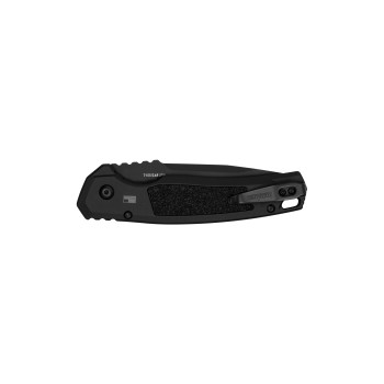 Kershaw Launch 16 Auto Knife Black Aluminum Handle CPM M4 Tanto Partially Serrated Black Blade 7105
