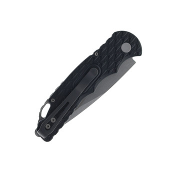 Protech TR-5 Auto Knife Black Aluminum Handle S35VN Drop Point Plain Edge Stonewash Finish T505-F Protech TR-5 Auto Knife Black Aluminum Handle S35VN Drop Point Plain Edge Stonewash Finish T505-F