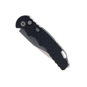 Protech TR-5 Auto Knife Black Aluminum Handle S35VN Drop Point Plain Edge Stonewash Finish T505-F Protech TR-5 Auto Knife Black Aluminum Handle S35VN Drop Point Plain Edge Stonewash Finish T505-F