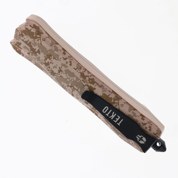 Tekto Mirage OTF Auto Knife Desert Camo Aluminum Handle D2 Dagger Plain Edge 10SS_007R_2111 Tekto Mirage OTF Auto Knife Desert Camo Aluminum Handle D2 Dagger Plain Edge 10SS_007R_2111