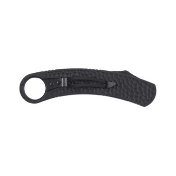 Tekto Karambit OTF Auto Knife Black Aluminum Alloy Handle 400C Talon Plain Black Blade TKKBK