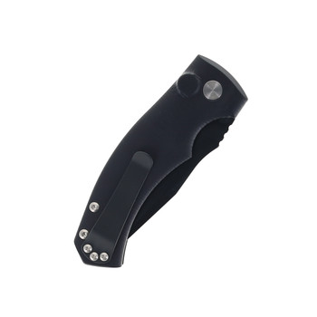 Defiant7 Valmara Auto Knife Black Aluminum Handle 154CM Plain DLC Blade Valmara-DLC