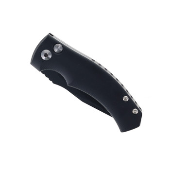 Defiant7 Valmara Auto Knife Black Aluminum Handle 154CM Plain DLC Blade Valmara-DLC