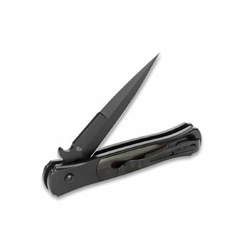 Ganzo Switchblade Auto Knife Black Handle 440C Spear Point Plain Edge G707B Ganzo Switchblade Auto Knife Black Handle 440C Spear Point Plain Edge G707B