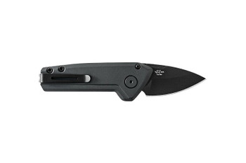 Buck 839 Mini Deploy Auto Knife Grey Aluminum Handle 154CM Drop Point Plain Black Blade 0839GYS1-B