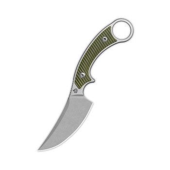 QSP Viper Fixed Blade Knife OD Green G10 Handle 10Cr15MoV Clip Point Plain Edge QS166-B1