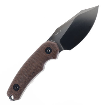 Kunwu Stiffy D Fixed Blade Knife Brown Micarta Handle DLC Vanadis4 Steel F706BR-3 Kunwu Stiffy D Fixed Blade Knife Brown Micarta Handle DLC Vanadis4 Steel F706BR-3