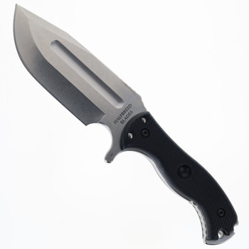 Halfbreed Gen-2 Fixed Blade Knife Black G10 Handle 3V Plain Edge Stonewash Finish LBK-01 Gen-2