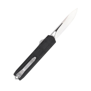 CobraTec Large Enforcer OTF Auto Knife Black Aluminum Handle M390 Plain Edge CTEBLKM390DNS CobraTec Large Enforcer OTF Auto Knife Black Aluminum Handle M390 Plain Edge CTEBLKM390DNS