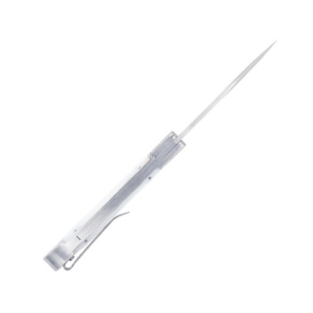 Cobratec Trapper Hidden Release Automatic Knife White Albone Handle 154CM Plain Edge CTTHRWTABA154CM Cobratec Trapper Hidden Release Automatic Knife White Albone Handle 154CM Plain Edge CTTHRWTABA154CM