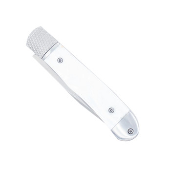 Cobratec Trapper Hidden Release Automatic Knife White Albone Handle 154CM Plain Edge CTTHRWTABA154CM Cobratec Trapper Hidden Release Automatic Knife White Albone Handle 154CM Plain Edge CTTHRWTABA154CM