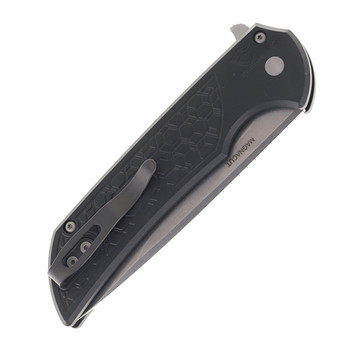 ProTech Mordax Button Lock Folding Knife Black Aluminum Handle Magnacut Drop Point Plain Edge MX105-GRIDLOCK