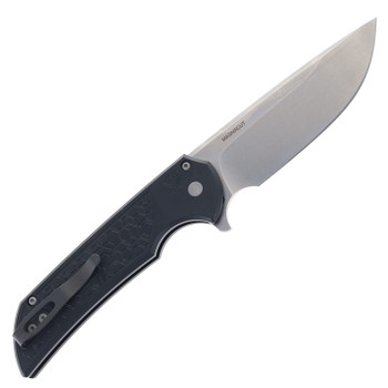 ProTech Mordax Button Lock Folding Knife Black Aluminum Handle Magnacut Drop Point Plain Edge MX105-GRIDLOCK