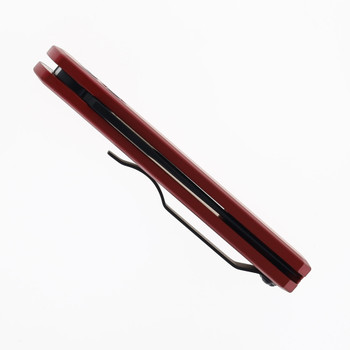 ProTech Godson Auto Knife Black Aluminum Handle Plain Edge 154CM 721-RED