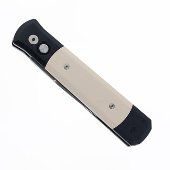 Pro-Tech 951 Godfather Auto Knife White Aluminum/Black Micarta Handle Satin Finish PT-951