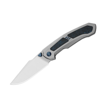 "Robot Sidekick" WMK Exclusive Kizer Feweed Folding Knife Luminous Blue Carbon Titanium Handle S90V Ki3694E1