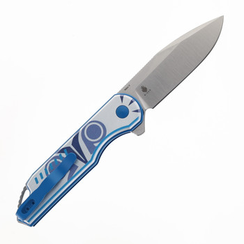 Kizer Assassin Folding Knife Blue/Gray Aluminum Handle Nitro-V Blade V3549E4