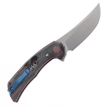 Reate PL-7 Pivot Lock Folding Knife Red/Black Micarta Handle Satin Nitro-V Blade
