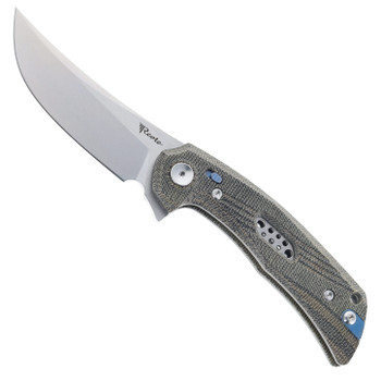 Reate PL-7 Pivot Lock Folding Knife Green/Black Micarta Handle