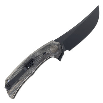 Reate PL-7 Pivot Lock Folding Knife Green/Black Micarta Handle Black PVD Nitro-V Blade Reate PL-7 Pivot Lock Folding Knife Green/Black Micarta Handle Black PVD Nitro-V Blade