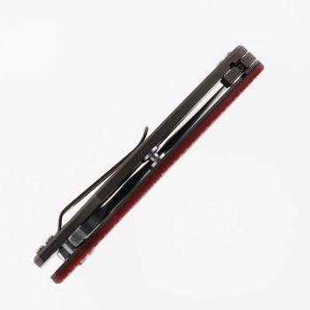 Hinderer Jurassic Slicer Folding Knife Red G10 Handle Magnacut Battle Bronze Titanium Hinderer Jurassic Slicer Folding Knife Red G10 Handle Magnacut Battle Bronze Titanium