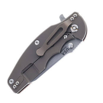 Hinderer Jurassic Slicer Folding Knife Red G10 Handle Magnacut Battle Bronze Titanium Hinderer Jurassic Slicer Folding Knife Red G10 Handle Magnacut Battle Bronze Titanium