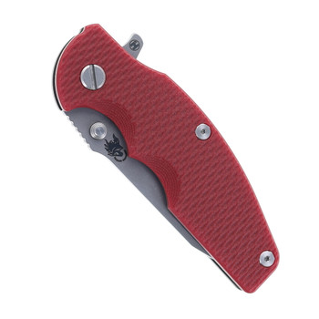 Hinderer Jurassic Slicer Folding Knife Red G10 Handle Magnacut Battle Bronze Titanium Hinderer Jurassic Slicer Folding Knife Red G10 Handle Magnacut Battle Bronze Titanium