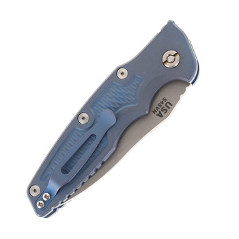 Hinderer Eklipse 3.5" Automatic Spearpoint Folding Knife Battle Blue Handle Working Finish Blade Hinderer Eklipse 3.5" Automatic Spearpoint Folding Knife Battle Blue Handle Working Finish Blade