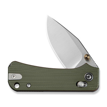 Civivi Baby Banter 2-TG Folding Knife Milled Green/Red G10 Handle 14C28N Plain Edge Satin Finish C24074-1