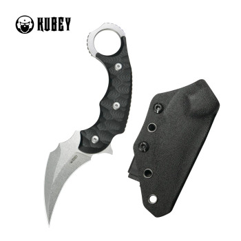 Kubey Velociraptor Pikal Karambit Fixed Blade Knife G-10 Handle Beadblast 14C28N Blade KU448A Kubey Velociraptor Pikal Karambit Fixed Blade Knife G-10 Handle Beadblast 14C28N Blade KU448A