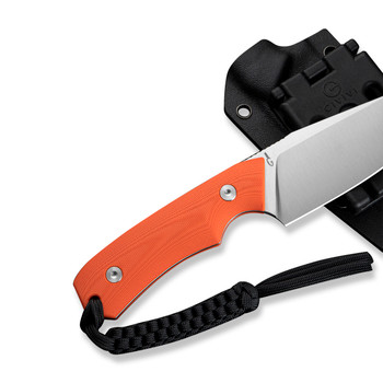 Civivi Gander Fixed Blade Knife Orange G10 Handle 14C28N Plain Edge Satin Finish C24058B-1