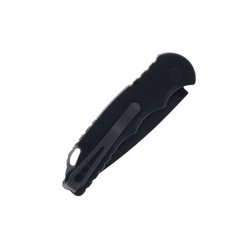 Pro-Tech Tacticla Response 5 Auto Knife Black Aluminum Handle S35VN Drop Point Plain Black Blade T503 TR-5