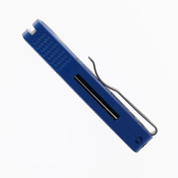 Pro-Tech Runt 5 Auto Knife Blue Aluminum Handle 20CV Reverse Tanto Plain Edge R5205-Blue