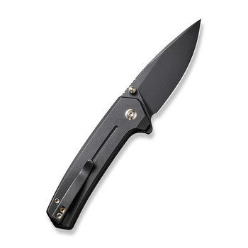 WE Culex Folding Knife Black Titanium Handle 20CV Plain Edge Black Stonewash Finish WE21026B-2