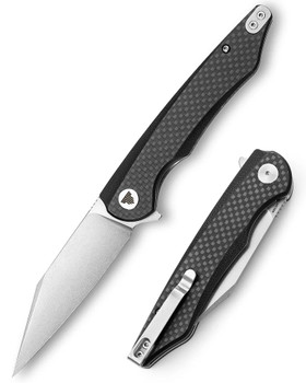 Trivisa Lynx-05CG Folding Knife Black Carbon Fiber/G10 Handle